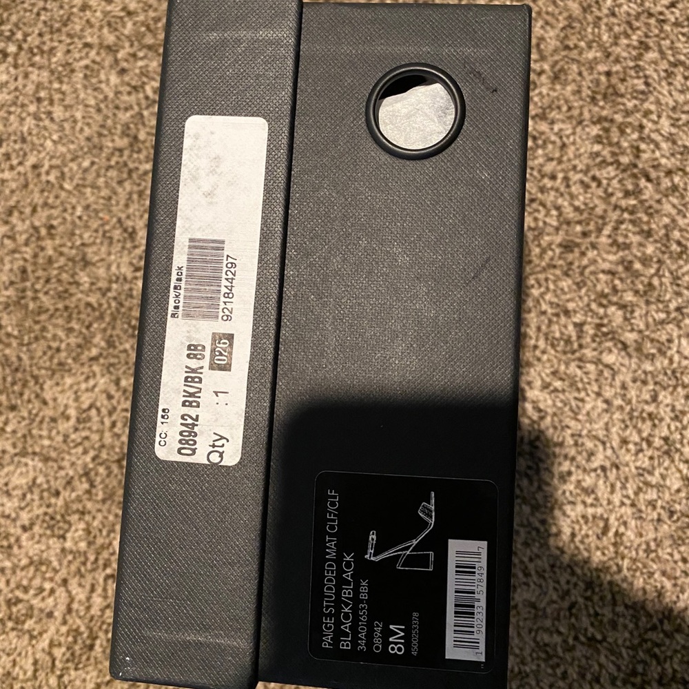 Coach Paige Studded Matte Clf/Black Sandals - Picture 2 of 8
